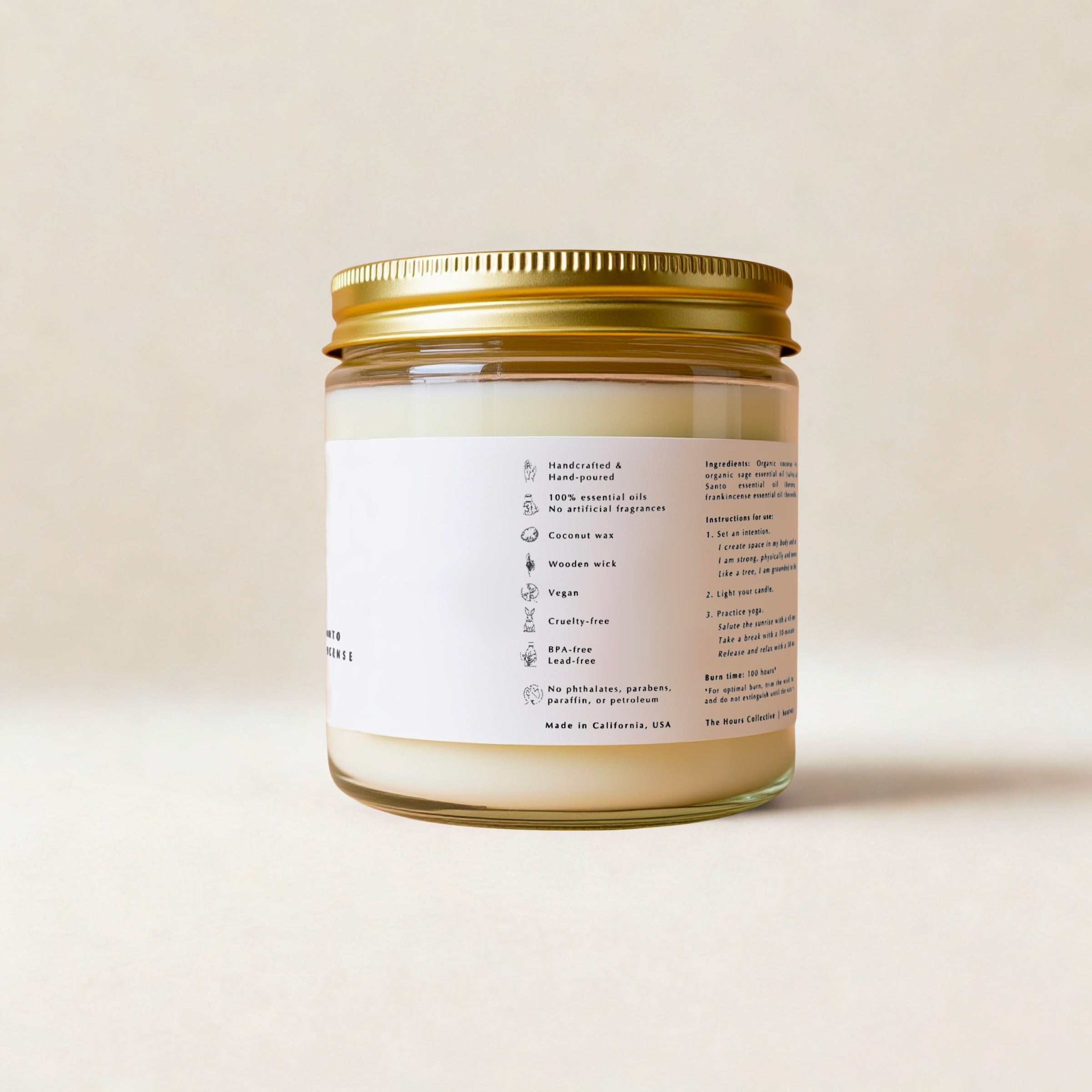 The Hours Collective 100% essential oil candle #color_am
