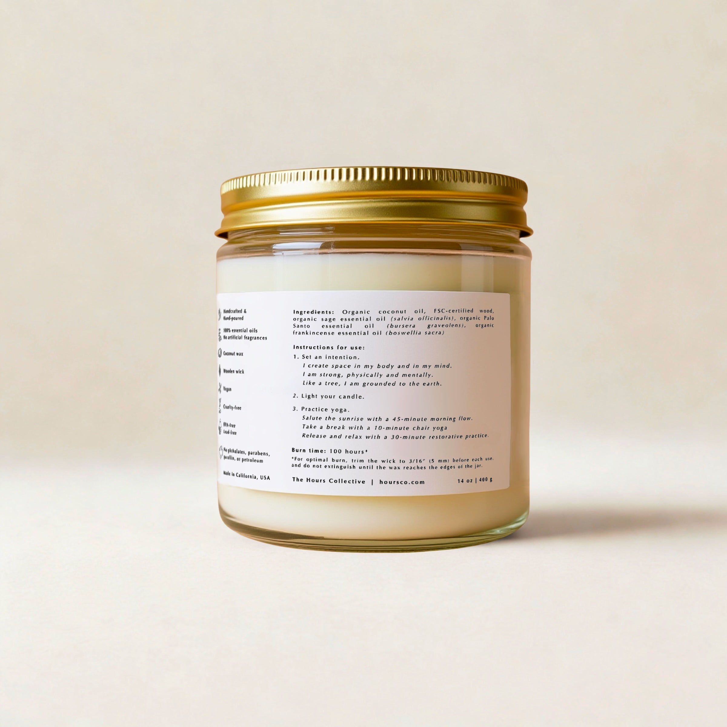The Hours Collective 100% essential oil candle #color_am