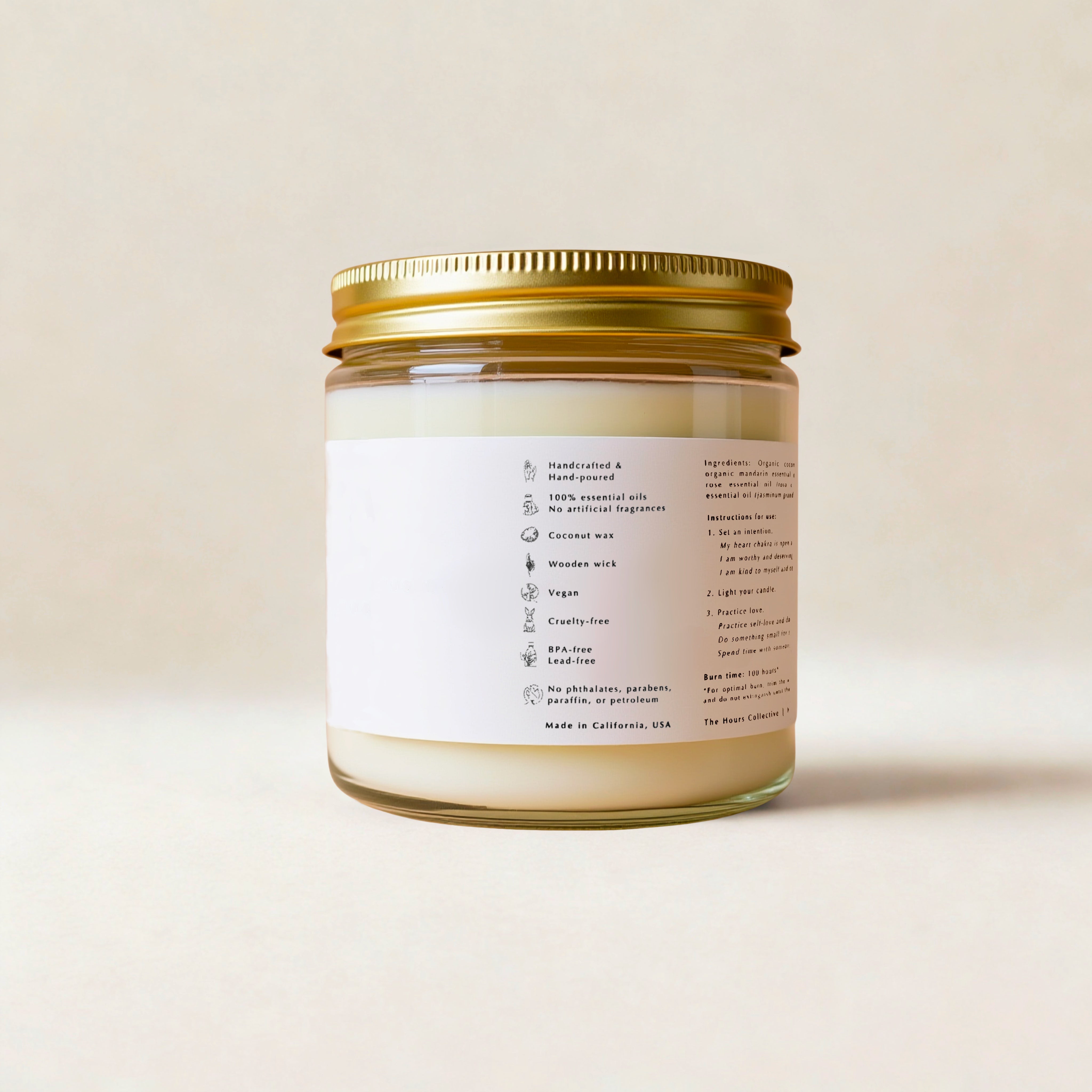 The Hours Collective 100% essential oil candle #color_am